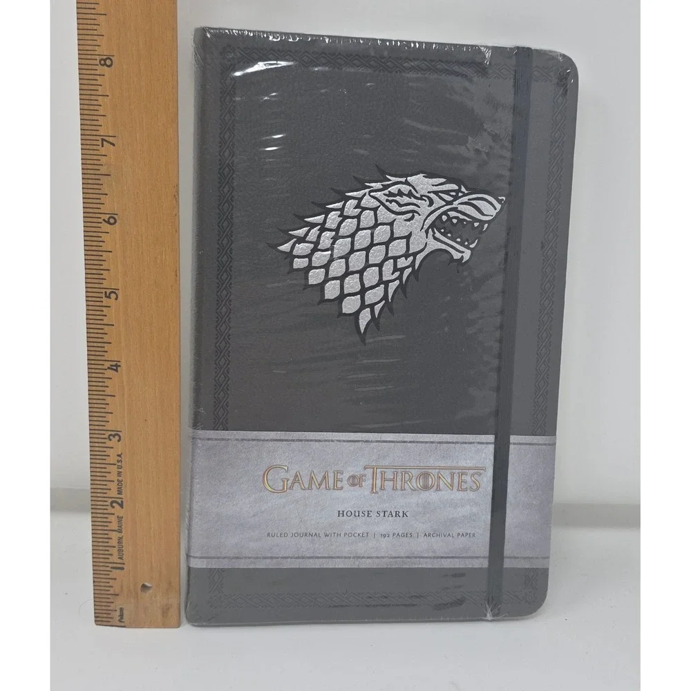 Game of Thrones House Stark Journal Black Sealed NWT Winter is Coming Dragon